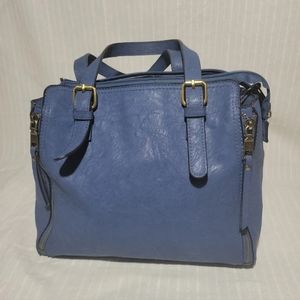 Bueno Vintage Style Faux Leather Women Handbag Blue